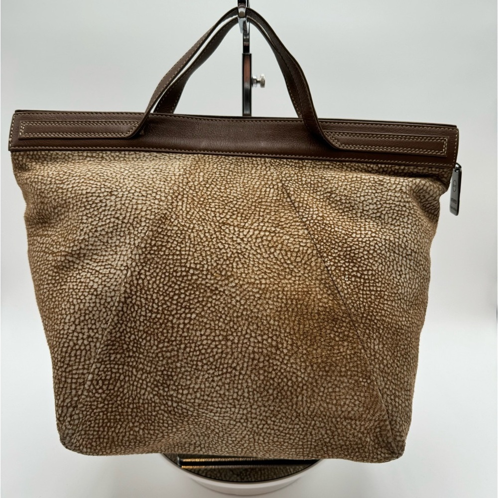 Borbonese-Authentic-Tote Quail Pattern